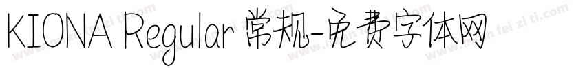 KIONA Regular 常规字体转换